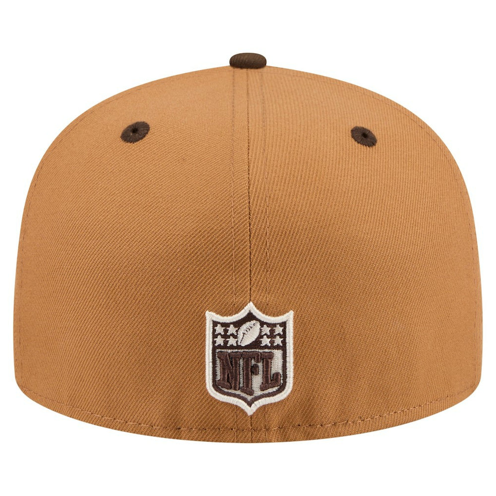 Jacksonville Jaguars New Era Two-Tone Walnut 59FIFTY Fitted Hat - Light Brown/Dark Brown on sale