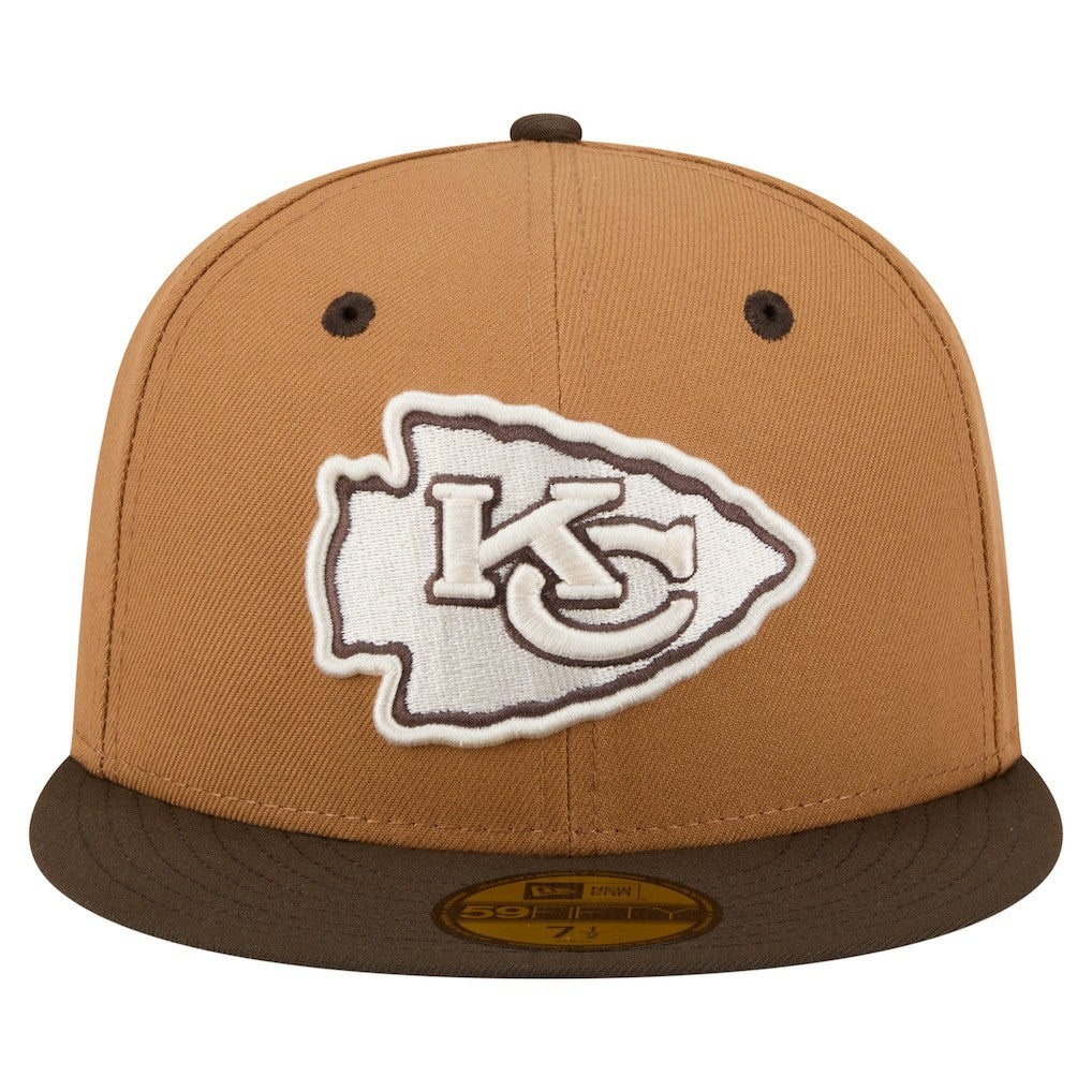 Kansas City Chiefs New Era Two-Tone Walnut 59FIFTY Fitted Hat - Light Brown/Dark Brown online