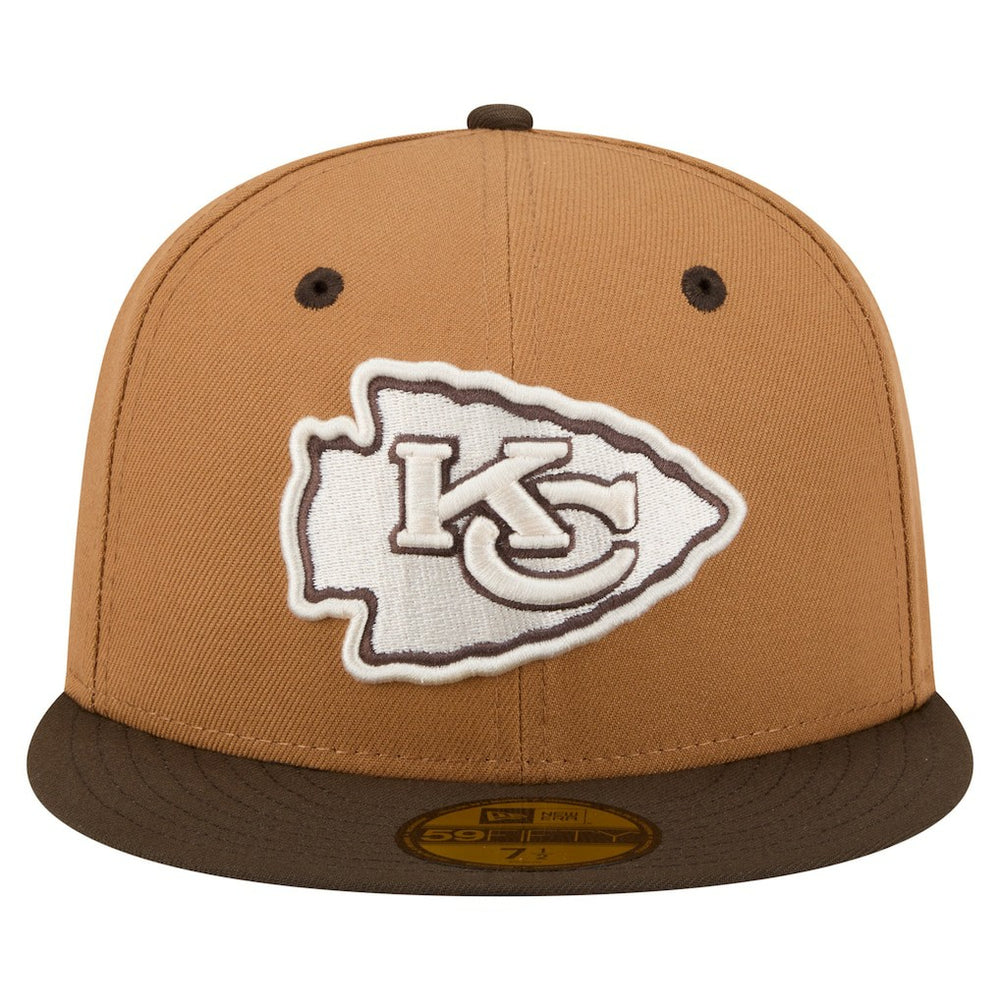 Kansas City Chiefs New Era Two-Tone Walnut 59FIFTY Fitted Hat - Light Brown/Dark Brown online