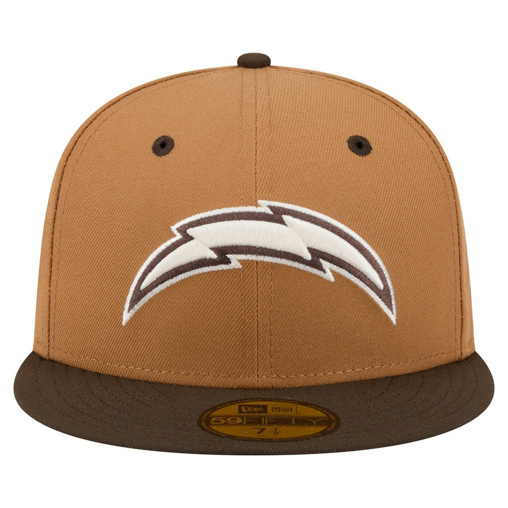 Los Angeles Chargers New Era Two-Tone Walnut 59FIFTY Fitted Hat - Light Brown/Dark Brown outlet