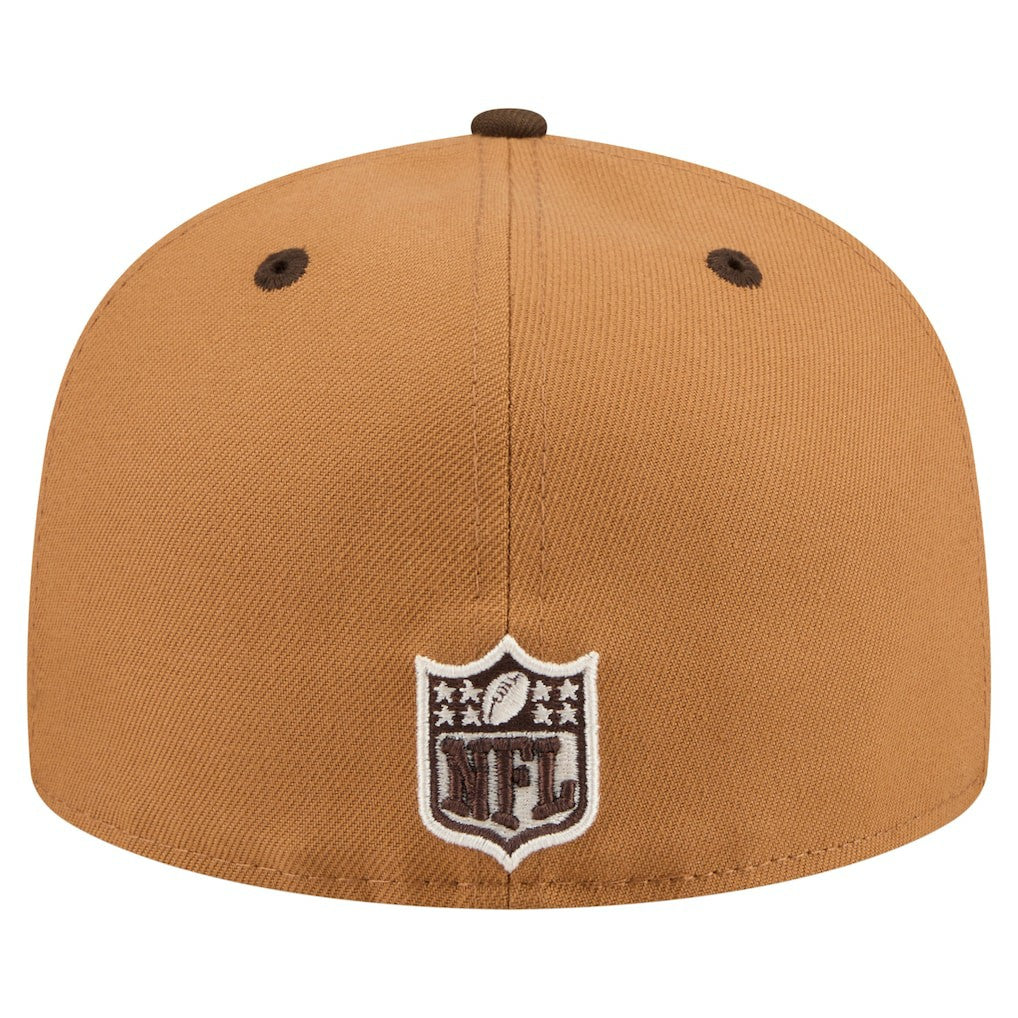 Minnesota Vikings New Era Two-Tone Walnut 59FIFTY Fitted Hat - Light Brown/Dark Brown discount