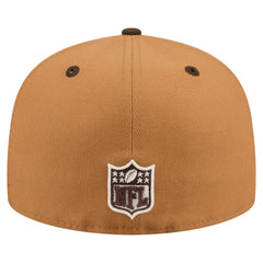 New England Patriots New Era Two-Tone Walnut 59FIFTY Fitted Hat - Light Brown/Dark Brown on sale