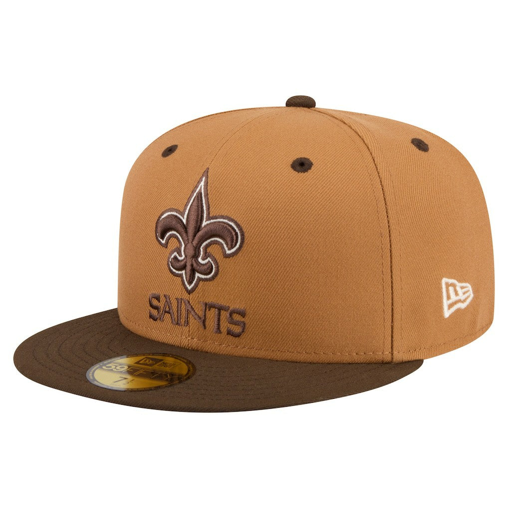 New Orleans Saints New Era Two-Tone Walnut 59FIFTY Fitted Hat - Light Brown/Dark Brown online