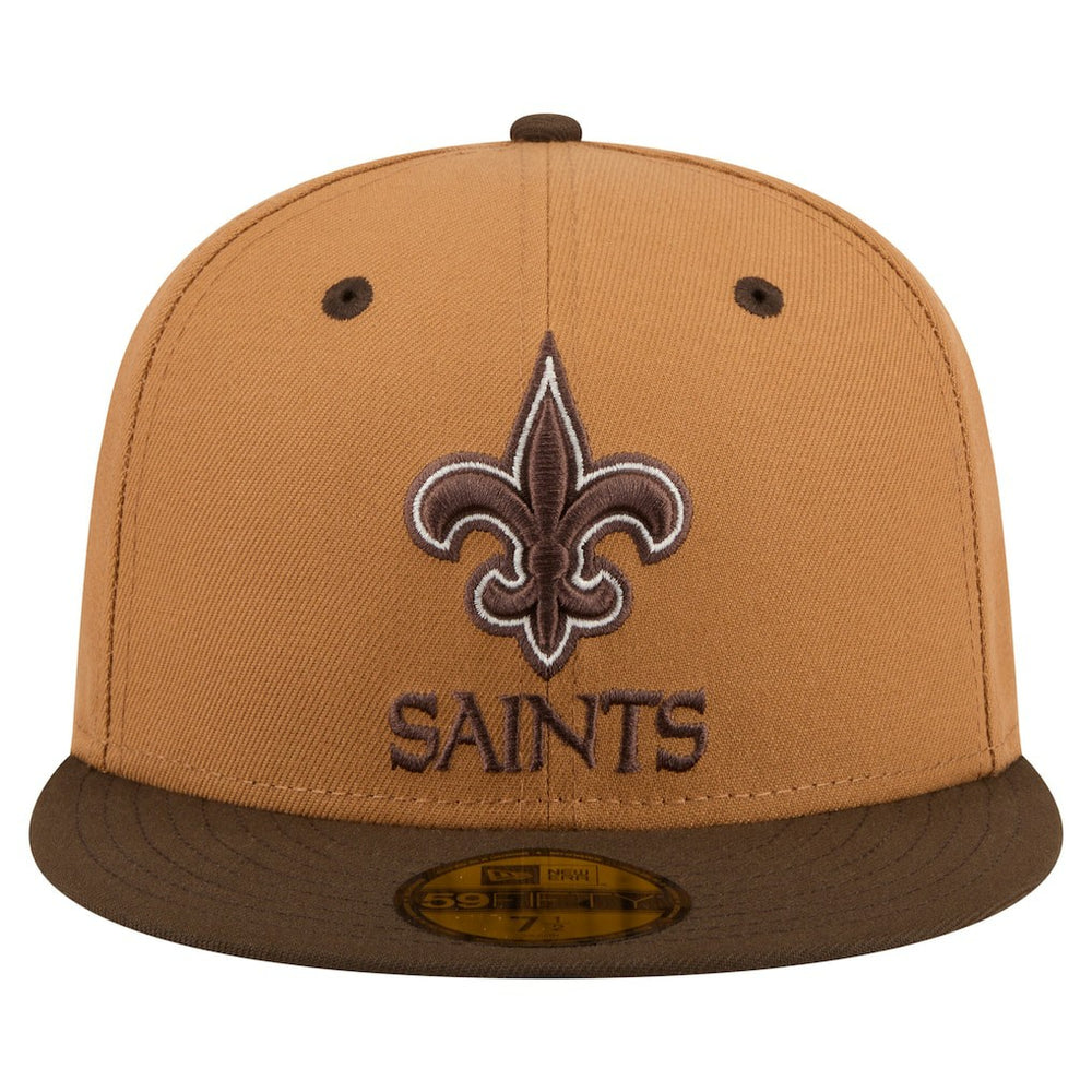 New Orleans Saints New Era Two-Tone Walnut 59FIFTY Fitted Hat - Light Brown/Dark Brown online