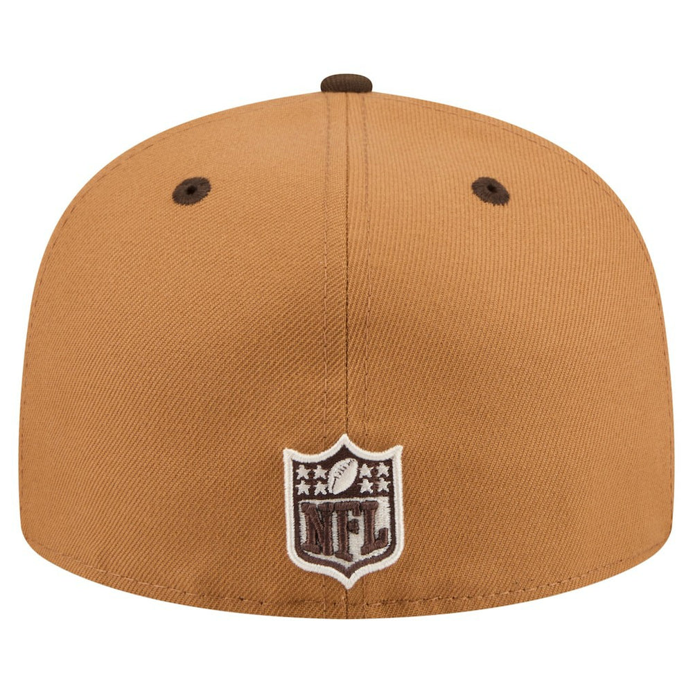 New York Giants New Era Two-Tone Walnut 59FIFTY Fitted Hat - Light Brown/Dark Brown for sale