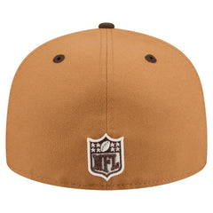 New York Giants New Era Two-Tone Walnut 59FIFTY Fitted Hat - Light Brown/Dark Brown for sale