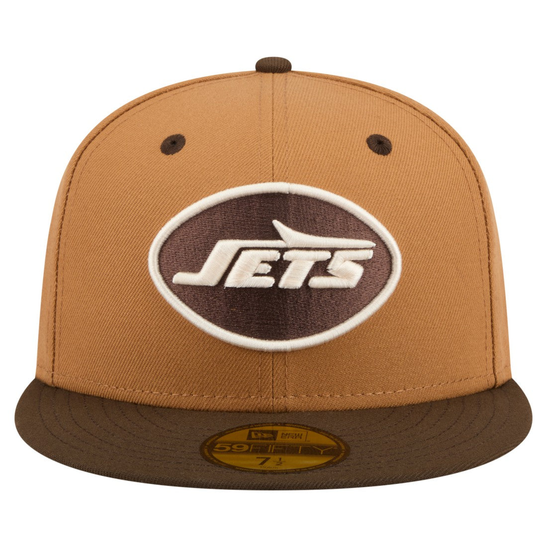 New York Jets New Era Two-Tone Walnut 59FIFTY Fitted Hat - Light Brown/Dark Brown online