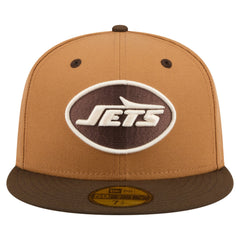 New York Jets New Era Two-Tone Walnut 59FIFTY Fitted Hat - Light Brown/Dark Brown online