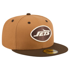 New York Jets New Era Two-Tone Walnut 59FIFTY Fitted Hat - Light Brown/Dark Brown online