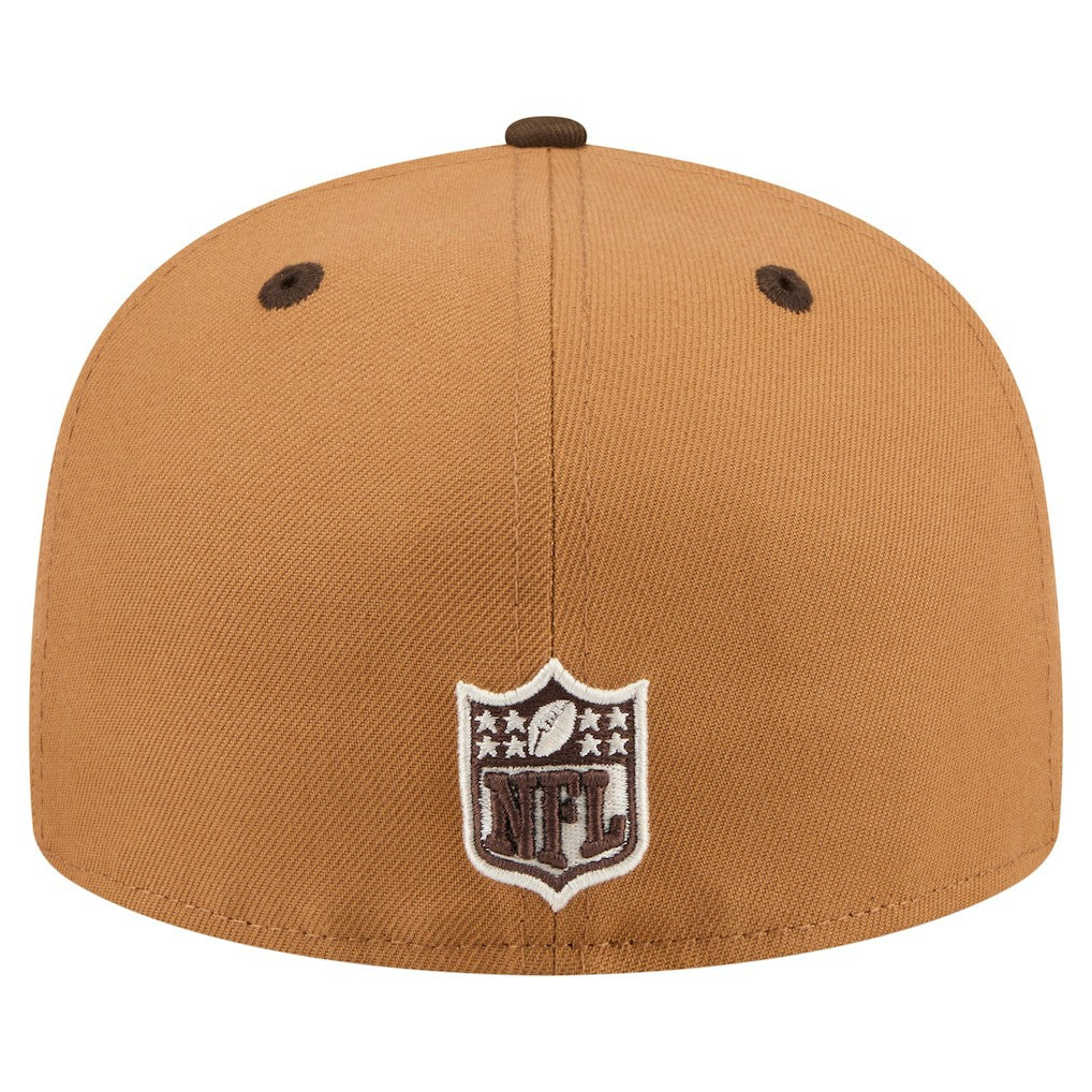 Philadelphia Eagles New Era Two-Tone Walnut 59FIFTY Fitted Hat - Light Brown/Dark Brown outlet