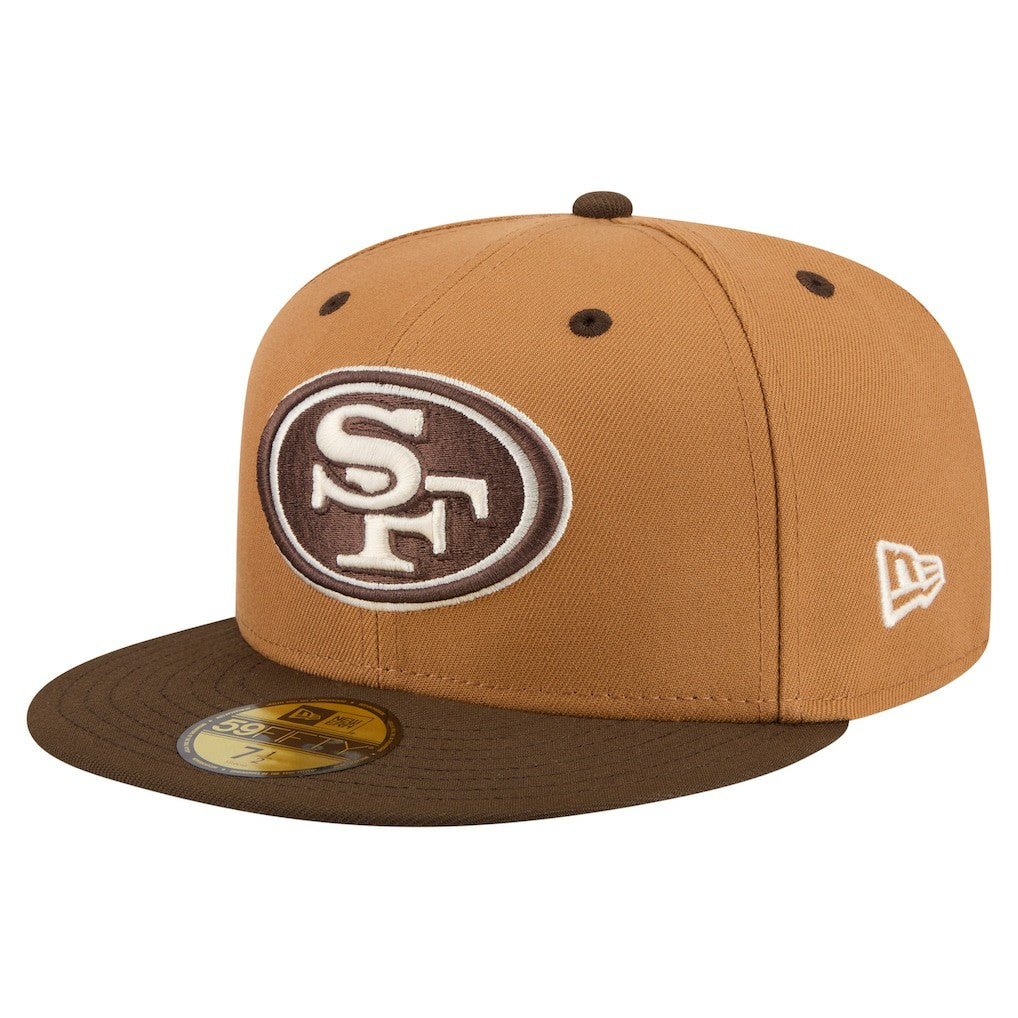 San Francisco 49ers New Era Two-Tone Walnut 59FIFTY Fitted Hat - Light Brown/Dark Brown outlet
