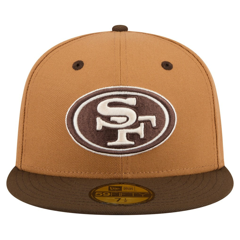 San Francisco 49ers New Era Two-Tone Walnut 59FIFTY Fitted Hat - Light Brown/Dark Brown outlet