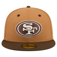 San Francisco 49ers New Era Two-Tone Walnut 59FIFTY Fitted Hat - Light Brown/Dark Brown outlet