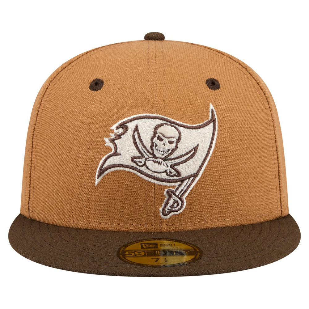 Tampa Bay Buccaneers New Era Two-Tone Walnut 59FIFTY Fitted Hat - Light Brown/Dark Brown discount