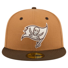 Tampa Bay Buccaneers New Era Two-Tone Walnut 59FIFTY Fitted Hat - Light Brown/Dark Brown discount