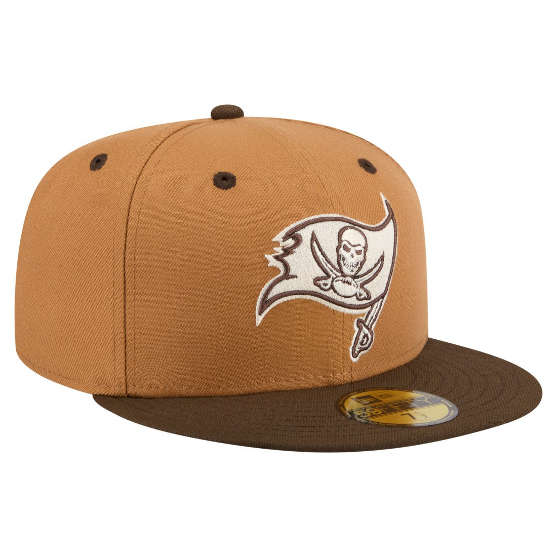 Tampa Bay Buccaneers New Era Two-Tone Walnut 59FIFTY Fitted Hat - Light Brown/Dark Brown discount