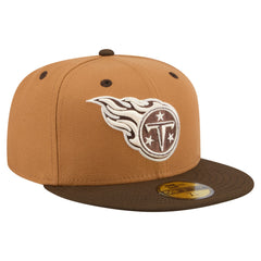 Tennessee Titans New Era Two-Tone Walnut 59FIFTY Fitted Hat - Light Brown/Dark Brown sale