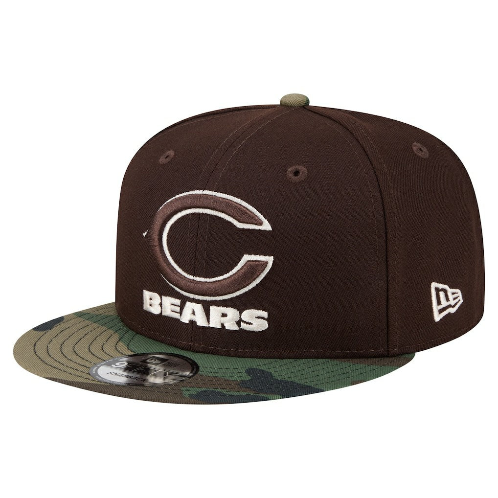 Chicago Bears Adult Burnt Wood Camo 9FIFTY Snapback Hat - Dark Brown online