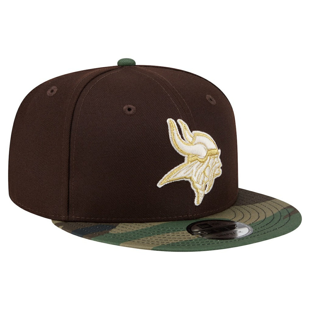 Minnesota Vikings Adult Burnt Wood Camo 9FIFTY Snapback Hat - Dark Brown cheap