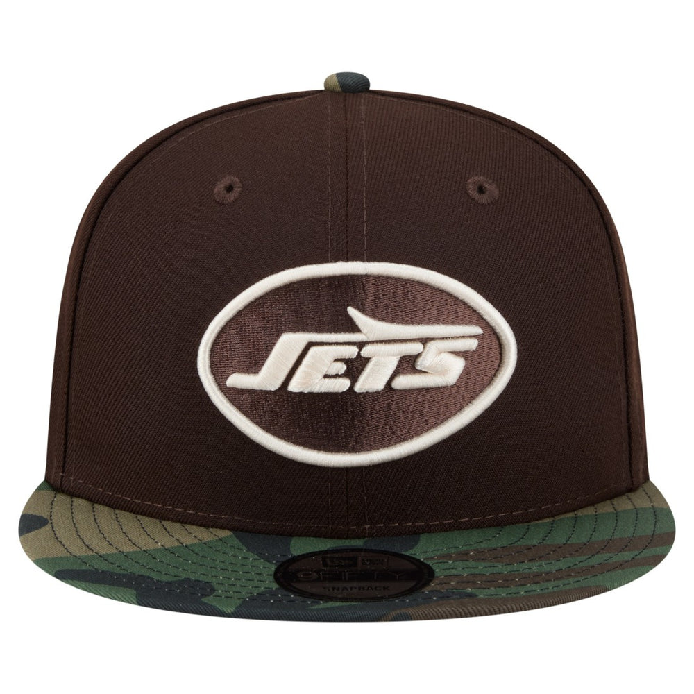 New York Jets Adult Burnt Wood Camo 9FIFTY Snapback Hat - Dark Brown cheap