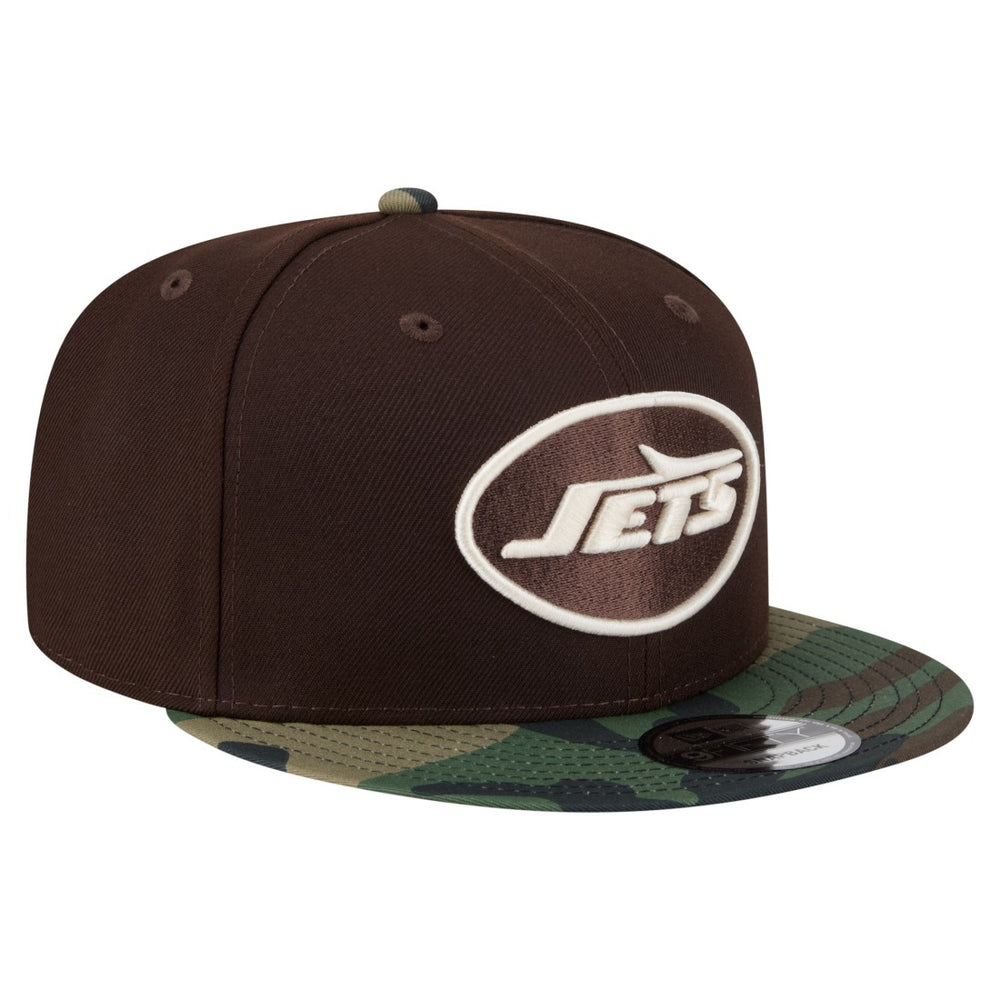 New York Jets Adult Burnt Wood Camo 9FIFTY Snapback Hat - Dark Brown cheap