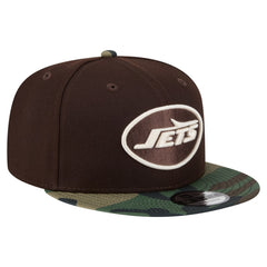 New York Jets Adult Burnt Wood Camo 9FIFTY Snapback Hat - Dark Brown cheap