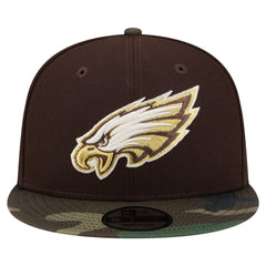 Philadelphia Eagles Adult Burnt Wood Camo 9FIFTY Snapback Hat - Dark Brown online