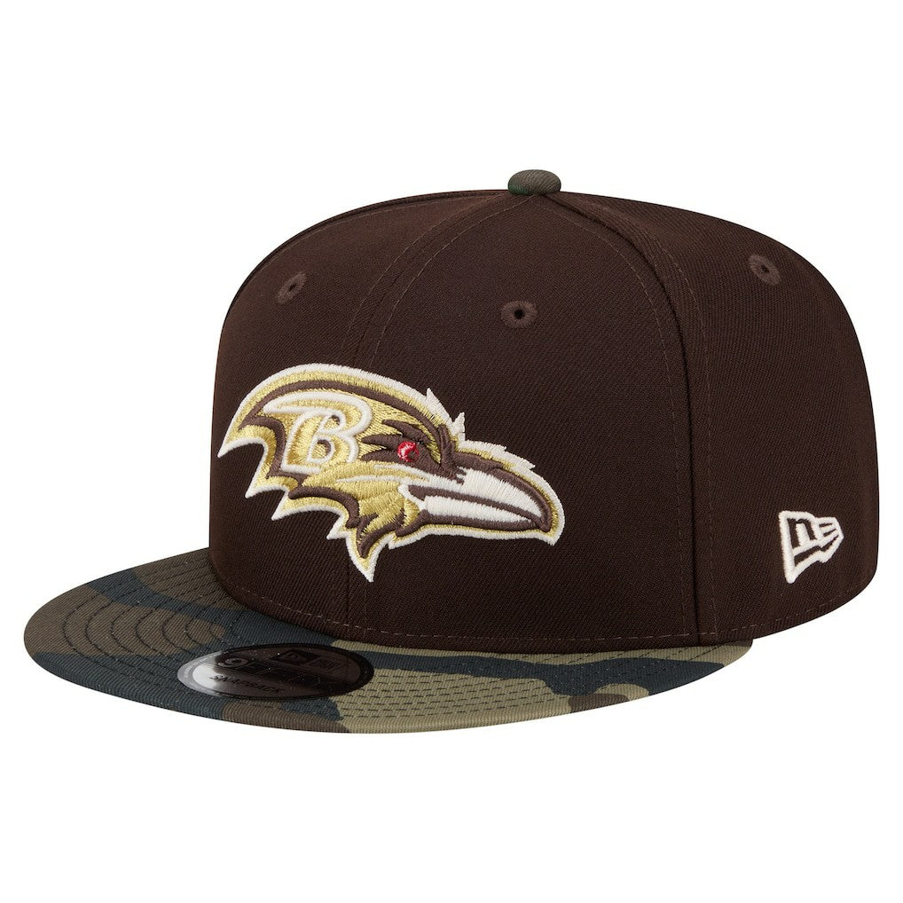 Baltimore Ravens Adult Burnt Wood Camo 9FIFTY Snapback Hat - Dark Brown discount