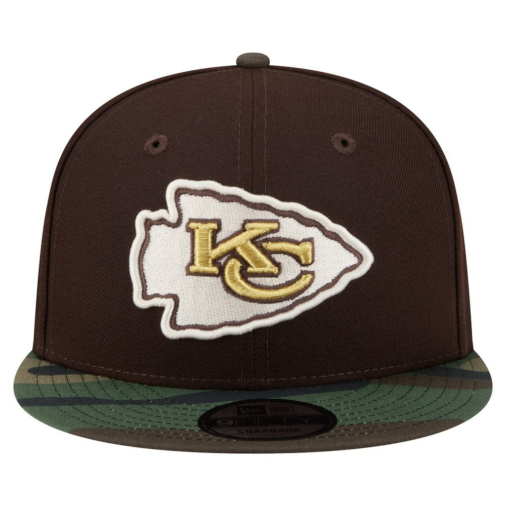 Kansas City Chiefs Adult Burnt Wood Camo 9FIFTY Snapback Hat - Dark Brown online
