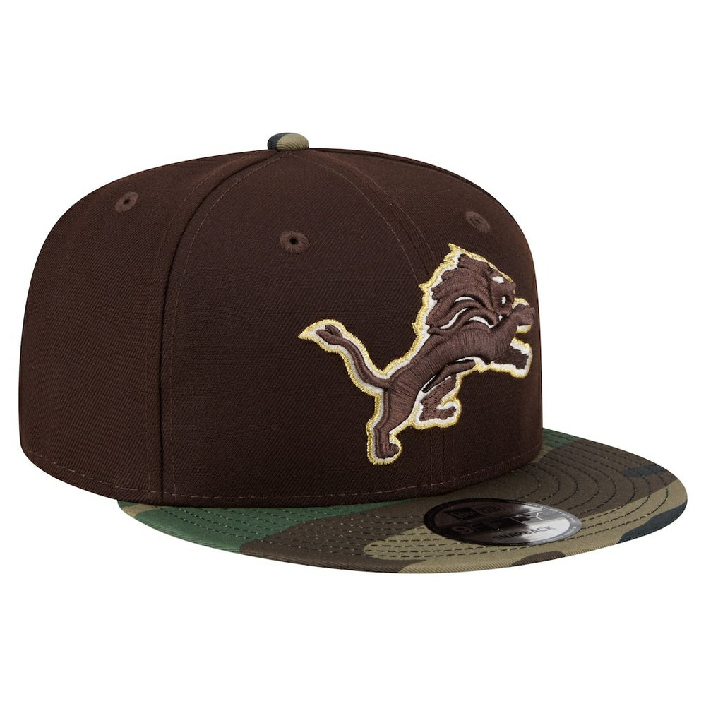 Detroit Lions Adult Burnt Wood Camo 9FIFTY Snapback Hat - Dark Brown cheap