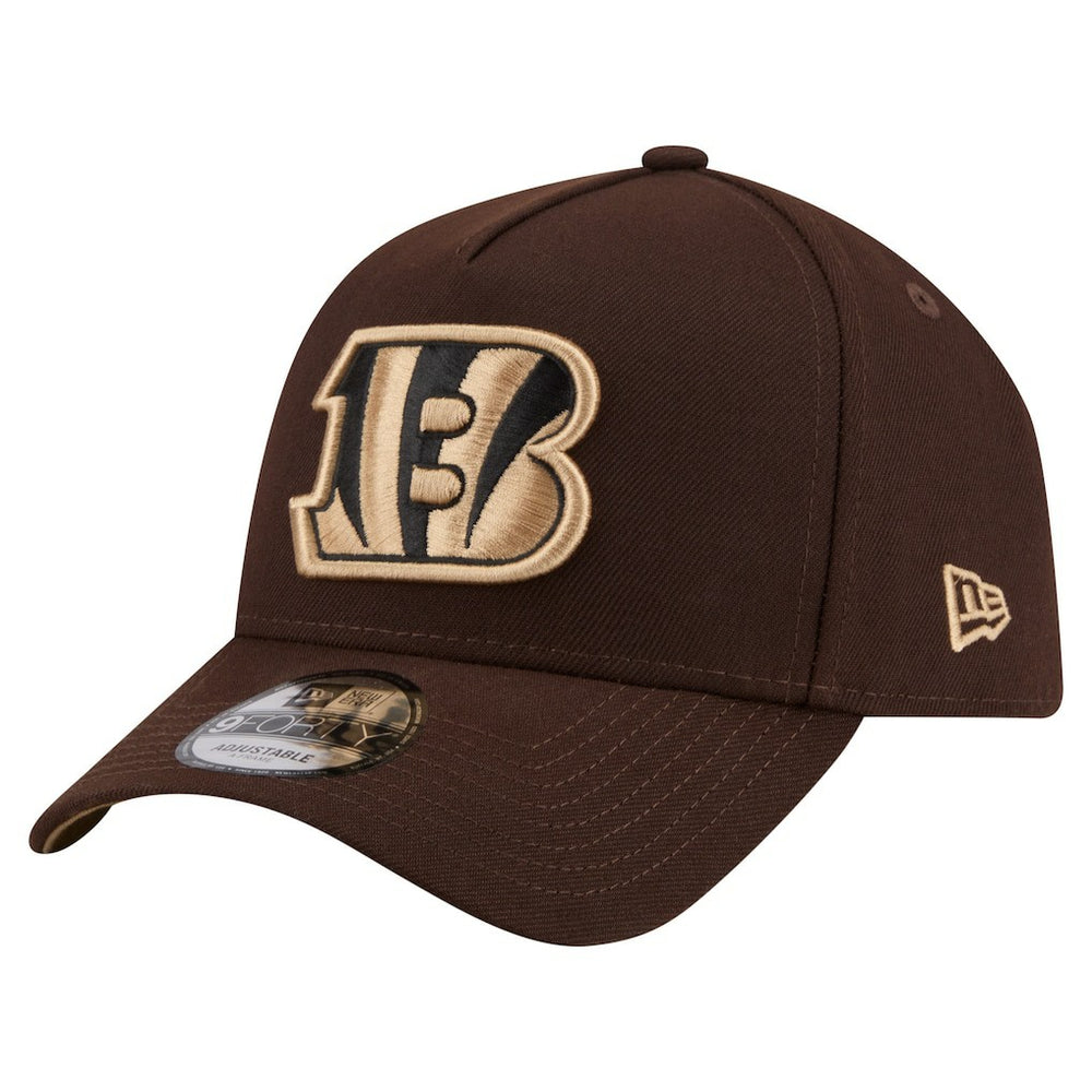 Cincinnati Bengals New Era Burnt Wood A-Frame 9FORTY Adjustable Hat - Dark Brown outlet