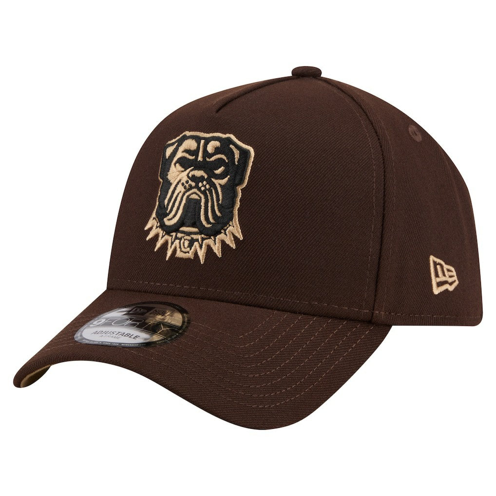 Cleveland Browns New Era Burnt Wood A-Frame 9FORTY Adjustable Hat - Dark Brown sale