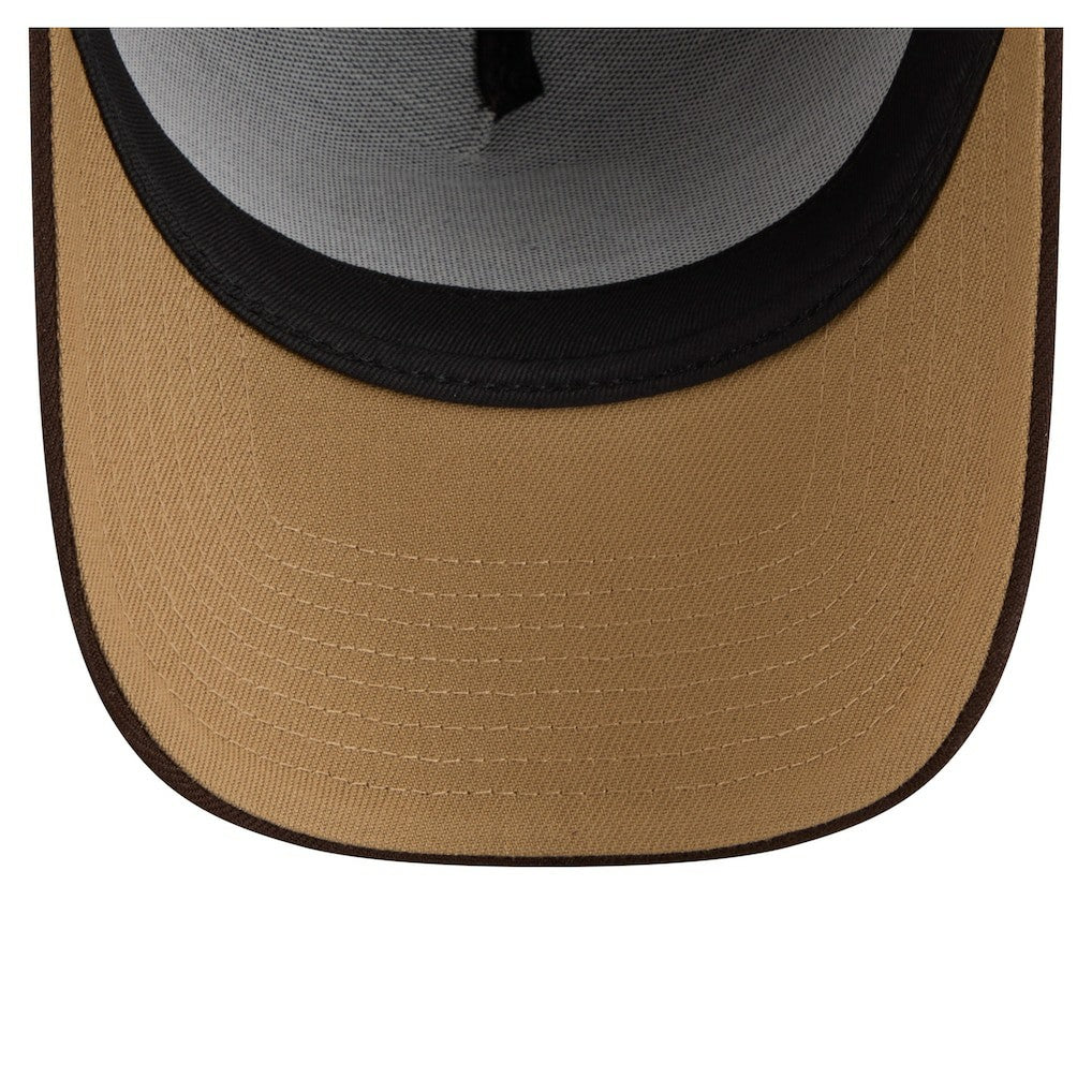 Cleveland Browns New Era Burnt Wood A-Frame 9FORTY Adjustable Hat - Dark Brown sale