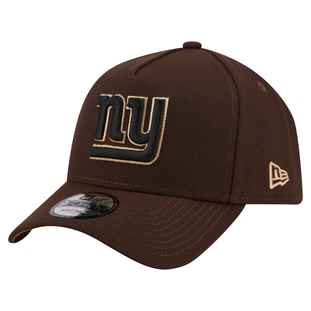 New York Giants New Era Burnt Wood A-Frame 9FORTY Adjustable Hat - Dark Brown cheap