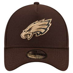 Philadelphia Eagles New Era Burnt Wood A-Frame 9FORTY Adjustable Hat - Dark Brown sale
