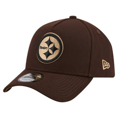 Pittsburgh Steelers New Era Burnt Wood A-Frame 9FORTY Adjustable Hat - Dark Brown outlet
