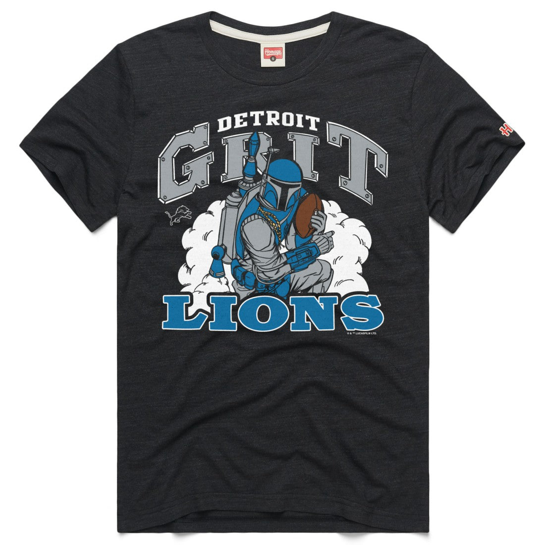 Detroit Lions Homage Unisex Star Wars x NFL Tri-Blend T-Shirt - Charcoal sale