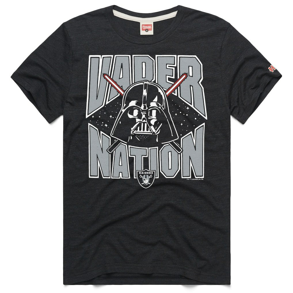 Las Vegas Raiders Homage Unisex Star Wars x NFL Tri-Blend T-Shirt - Charcoal cheap