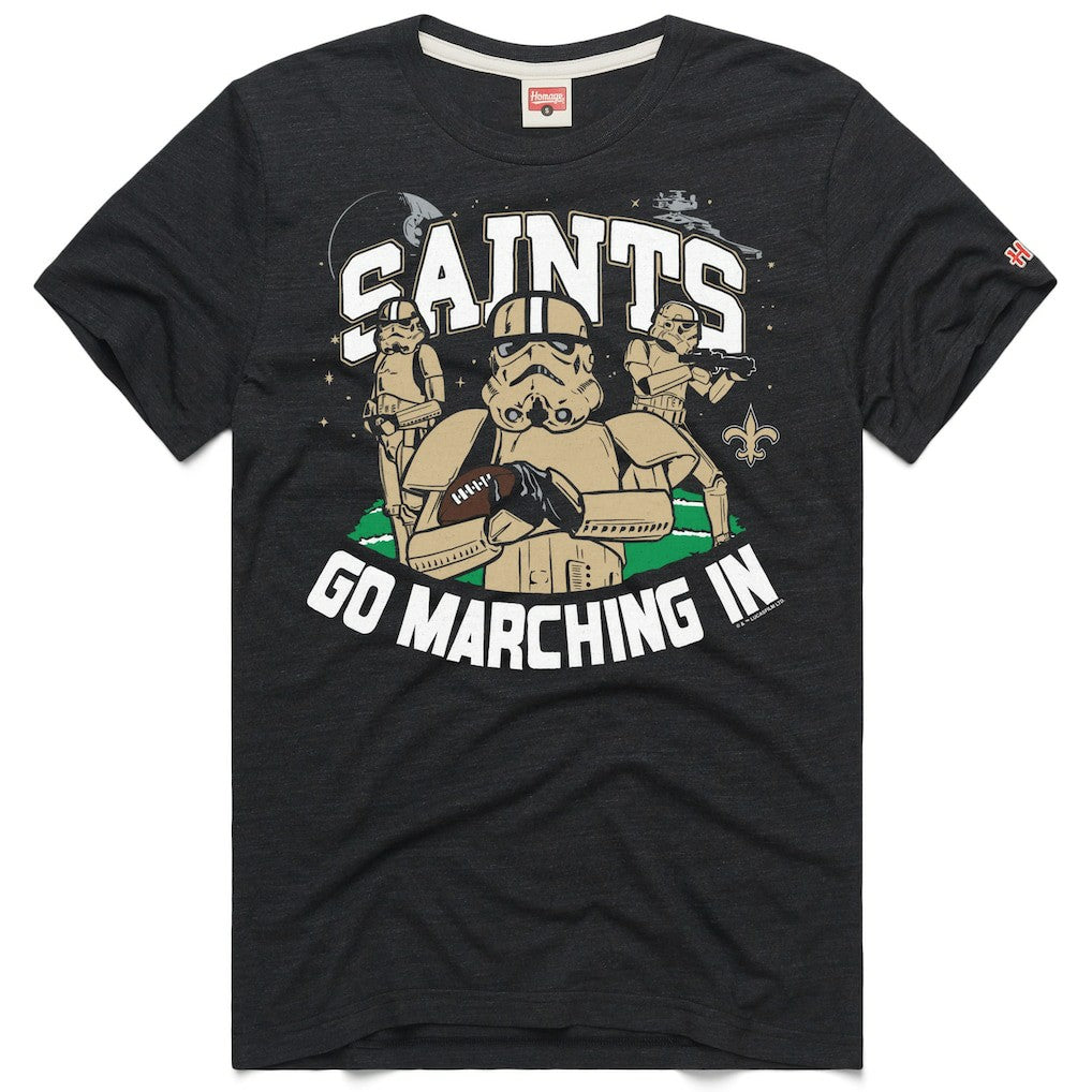 New Orleans Saints Homage Unisex Star Wars x NFL Tri-Blend T-Shirt - Charcoal outlet