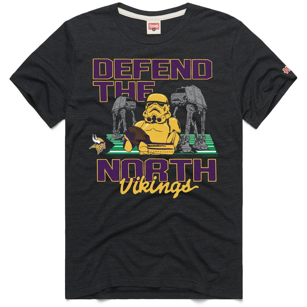Minnesota Vikings Homage Unisex Star Wars x NFL Tri-Blend T-Shirt - Charcoal discount