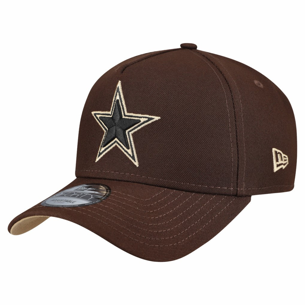 Dallas Cowboys New Era Burnt Wood A-Frame 9FORTY Adjustable Hat - Dark Brown sale