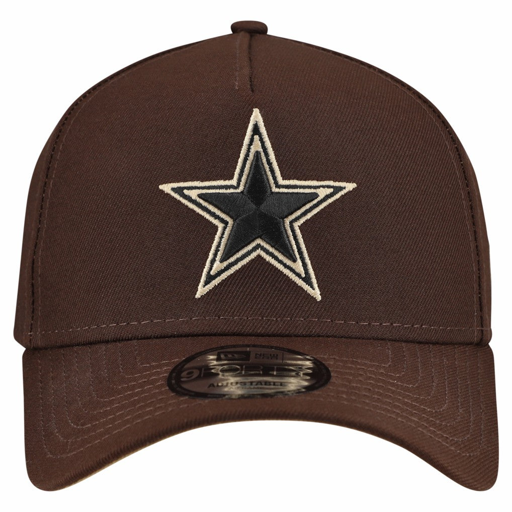 Dallas Cowboys New Era Burnt Wood A-Frame 9FORTY Adjustable Hat - Dark Brown sale