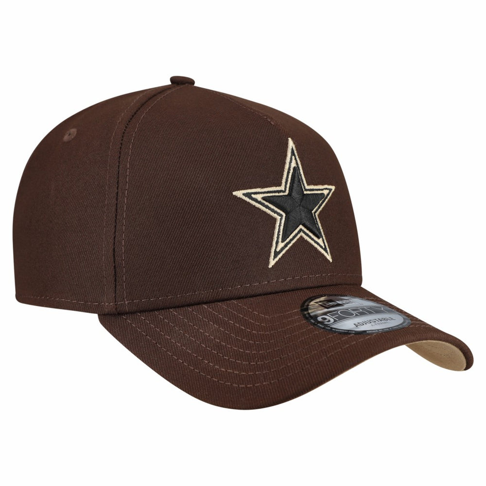 Dallas Cowboys New Era Burnt Wood A-Frame 9FORTY Adjustable Hat - Dark Brown sale