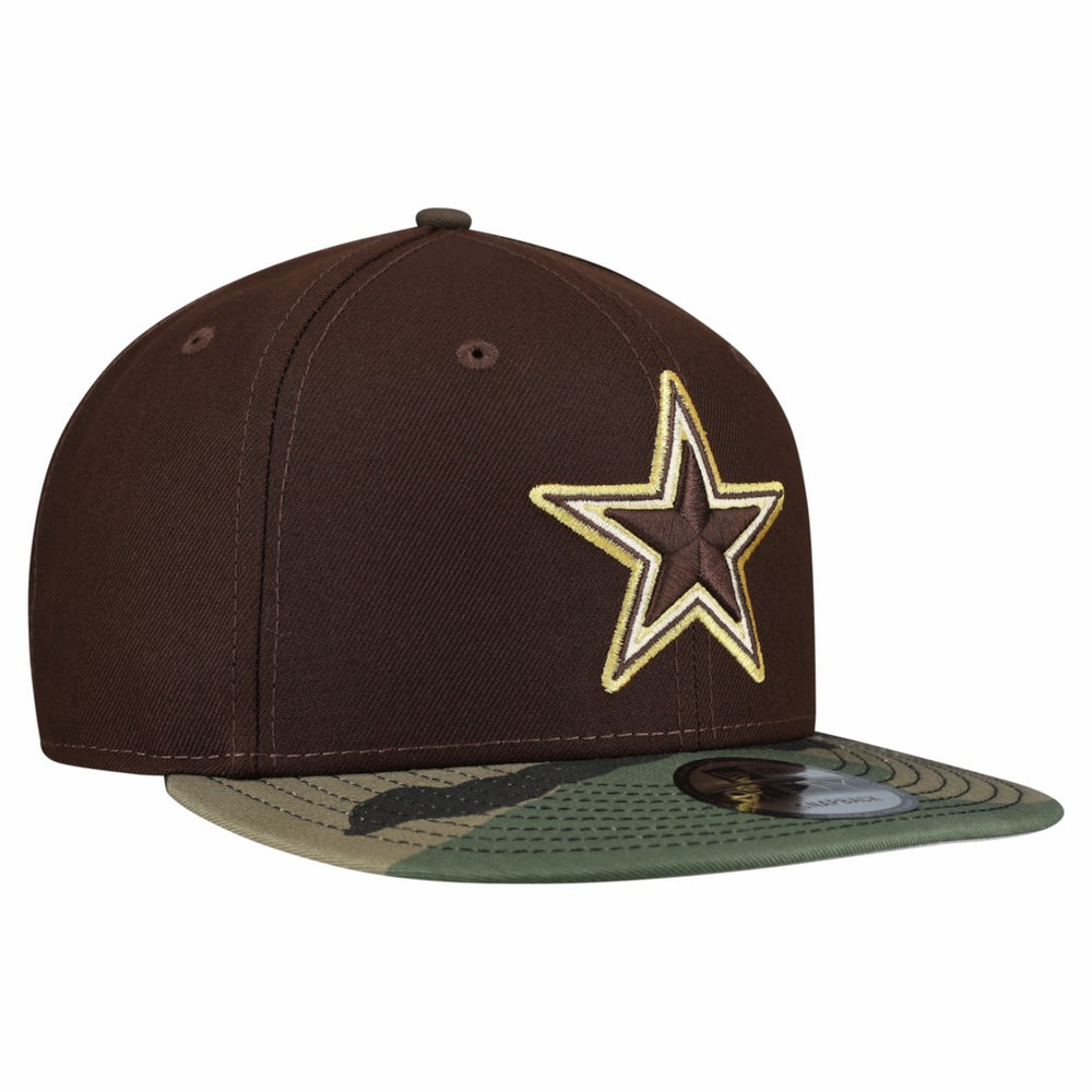 Dallas Cowboys Adult Burnt Wood Camo 9FIFTY Snapback Hat - Dark Brown for sale