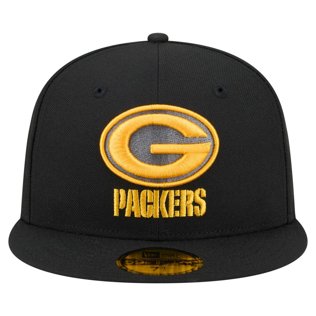 Green Bay Packers New Era Color Pop 59FIFTY Fitted Hat - Black discount