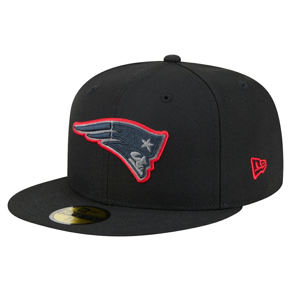 New England Patriots New Era Color Pop 59FIFTY Fitted Hat - Black on sale