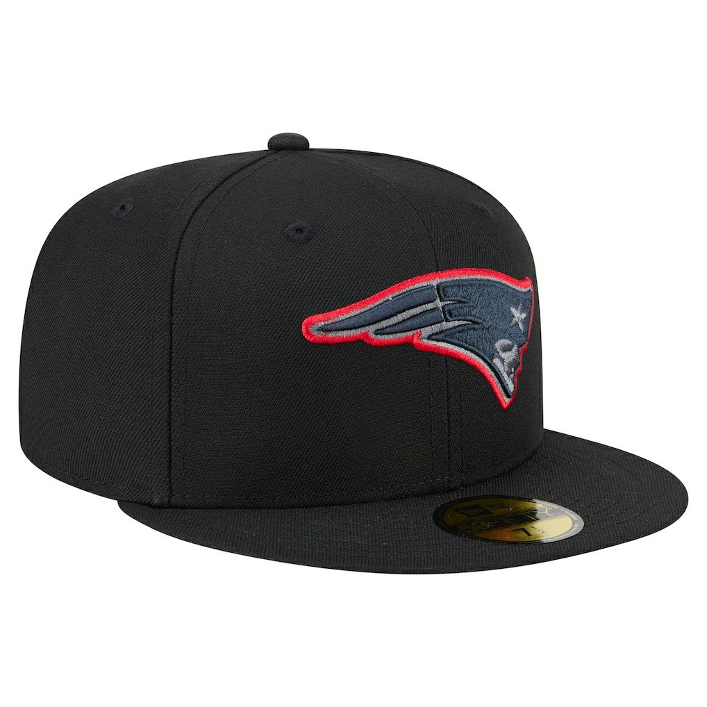 New England Patriots New Era Color Pop 59FIFTY Fitted Hat - Black on sale