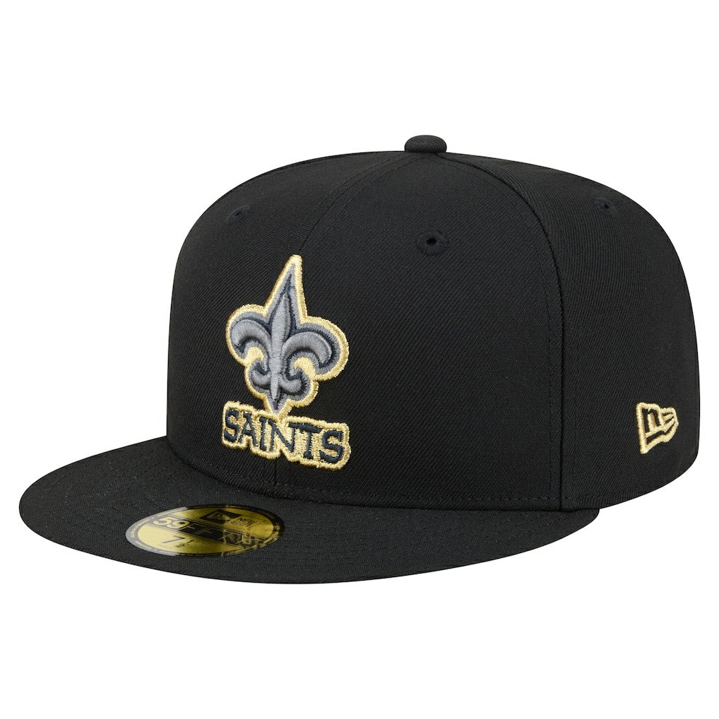 New Orleans Saints New Era Color Pop 59FIFTY Fitted Hat - Black cheap