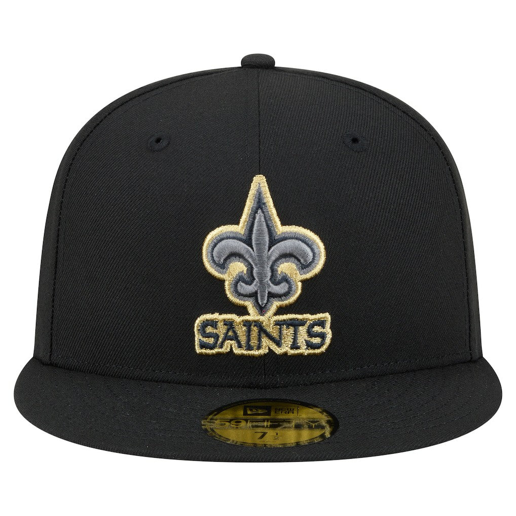 New Orleans Saints New Era Color Pop 59FIFTY Fitted Hat - Black cheap
