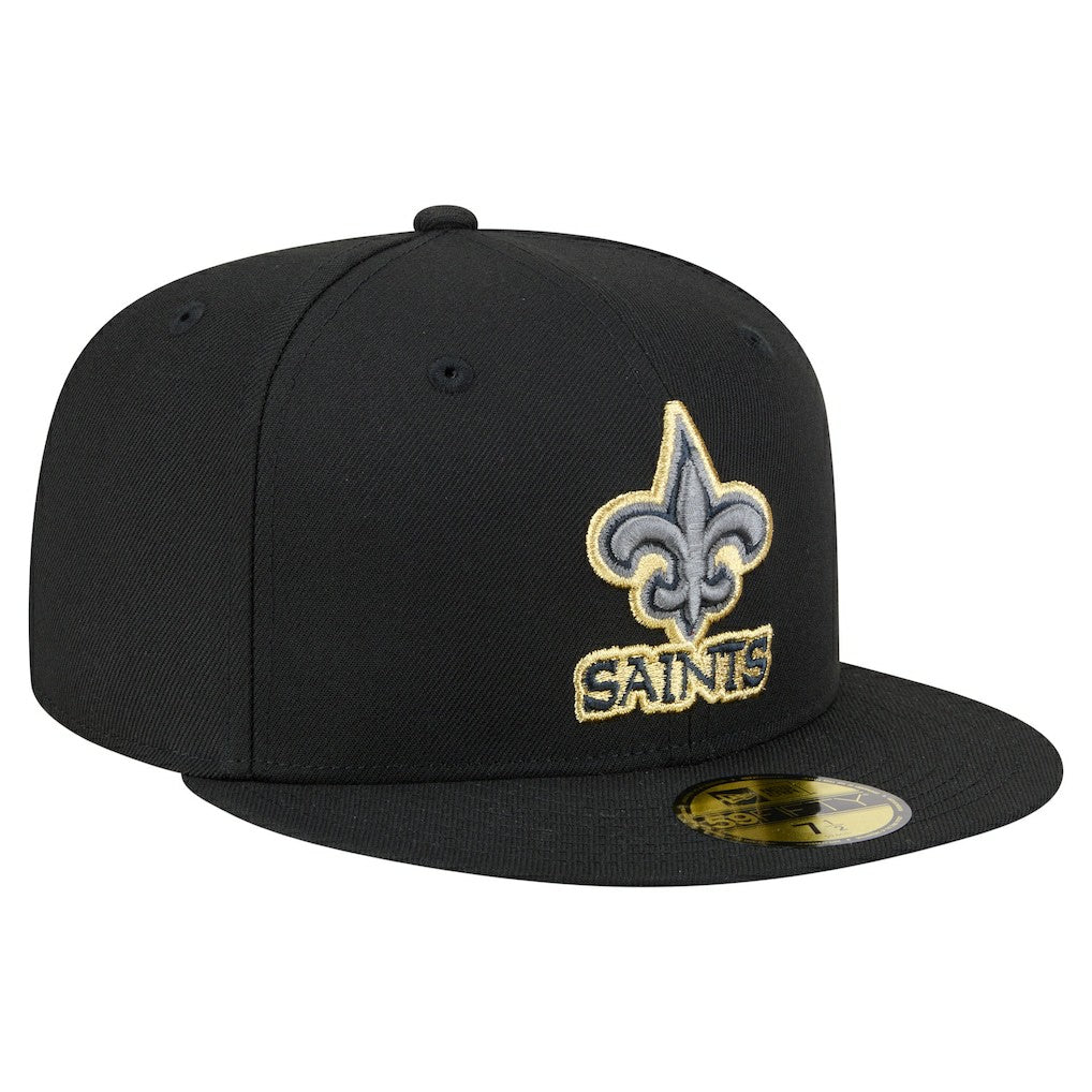 New Orleans Saints New Era Color Pop 59FIFTY Fitted Hat - Black cheap